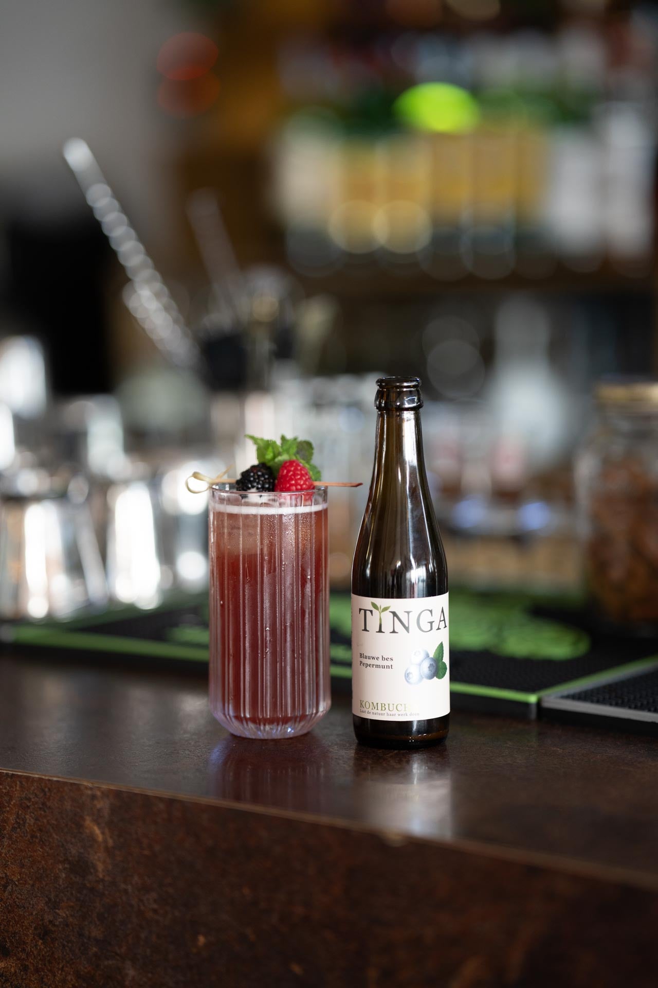 Kombucha - Blauwe bes & Pepermunt
